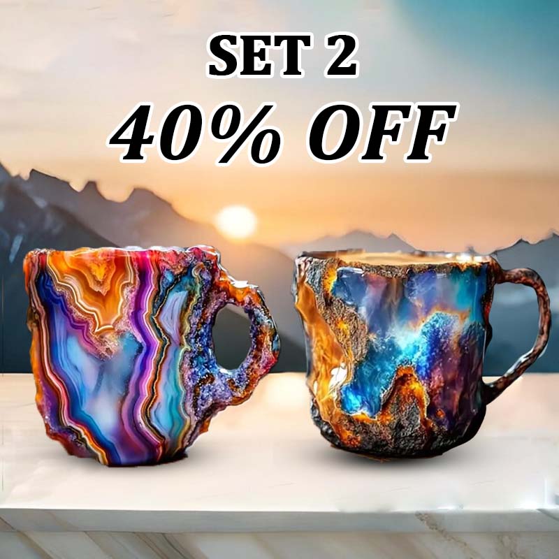 (🌲Christmas Hot Sale ) ⭐2025 New Mineral Crystal Coffee Mugs