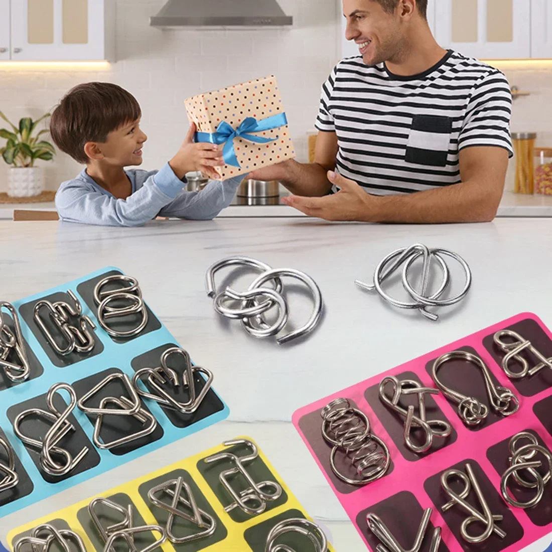 š„HOT SALE NOW 50% OFF-Metal Puzzle Ring,Educational intellectual Toys IQ Toys,Metal Brain teaser Puzzles-PLAWLTD