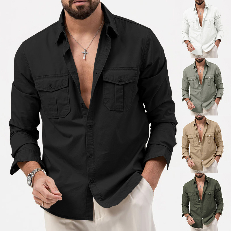 🔥BIG SALE 49% OFF🔥🔥Men's Multi-Pocket Casual Long Sleeve Shirt