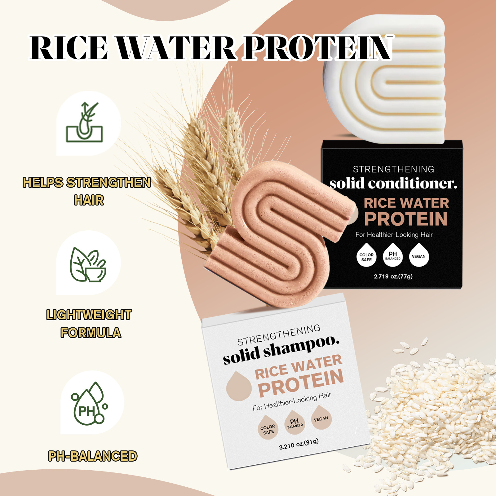 Rice Water Shampoo & Conditioner Combo
