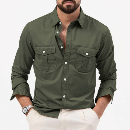🔥BIG SALE 49% OFF🔥🔥Men's Multi-Pocket Casual Long Sleeve Shirt