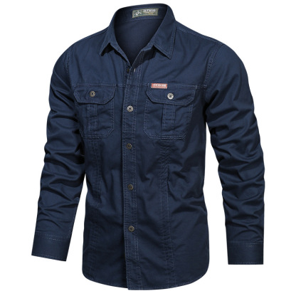 2024 New Cow Print Casual Men's Work Shirt Cargo Shirt