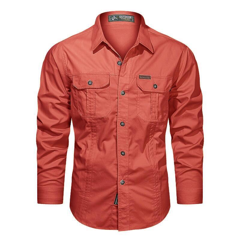 2024 New Cow Print Casual Men's Work Shirt Cargo Shirt