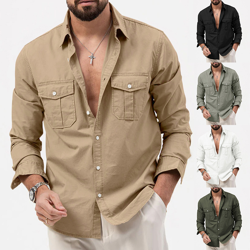 🔥BIG SALE 49% OFF🔥🔥Men's Multi-Pocket Casual Long Sleeve Shirt
