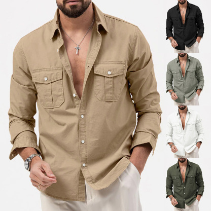 🔥BIG SALE 49% OFF🔥🔥Men's Multi-Pocket Casual Long Sleeve Shirt