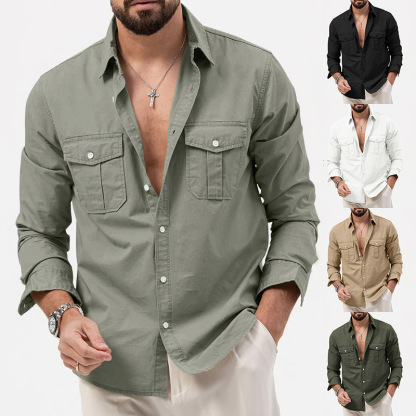 🔥BIG SALE 49% OFF🔥🔥Men's Multi-Pocket Casual Long Sleeve Shirt