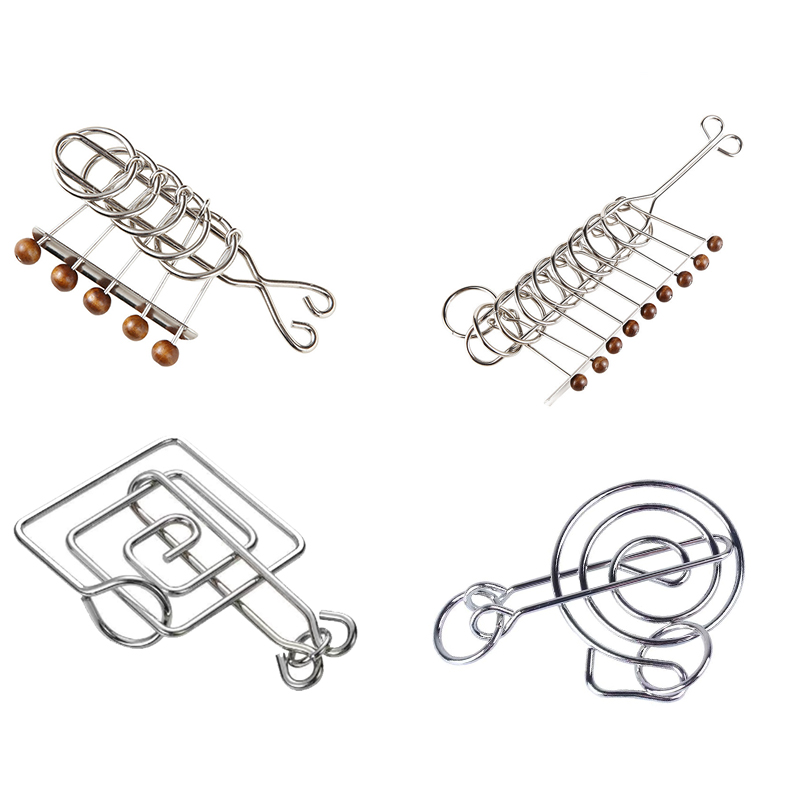 🔥HOT SALE NOW 50% OFF-Metal Puzzle Ring,Educational intellectual Toys IQ Toys,Metal Brain teaser Puzzles-PLAWLTD