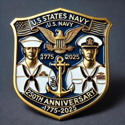 🎁Limited edition badge celebrating the 250th anniversary of the U.S. Navy!