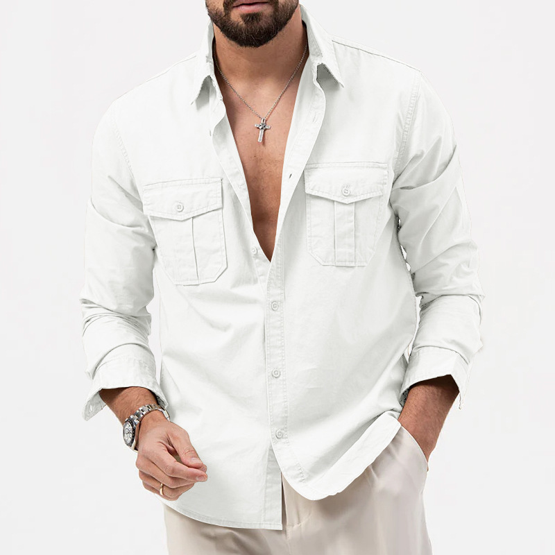 🔥BIG SALE 49% OFF🔥🔥Men's Multi-Pocket Casual Long Sleeve Shirt