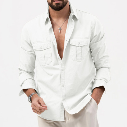 🔥BIG SALE 49% OFF🔥🔥Men's Multi-Pocket Casual Long Sleeve Shirt