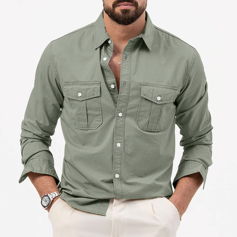 🔥BIG SALE 49% OFF🔥🔥Men's Multi-Pocket Casual Long Sleeve Shirt