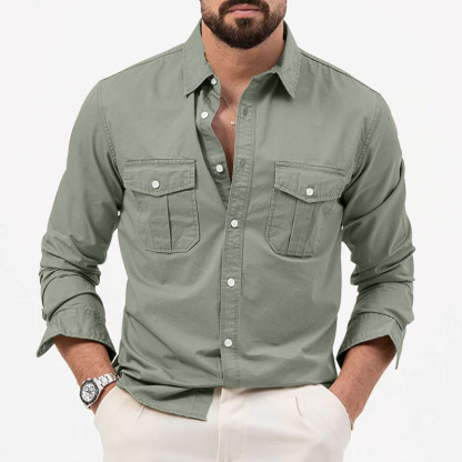 🔥BIG SALE 49% OFF🔥🔥Men's Multi-Pocket Casual Long Sleeve Shirt