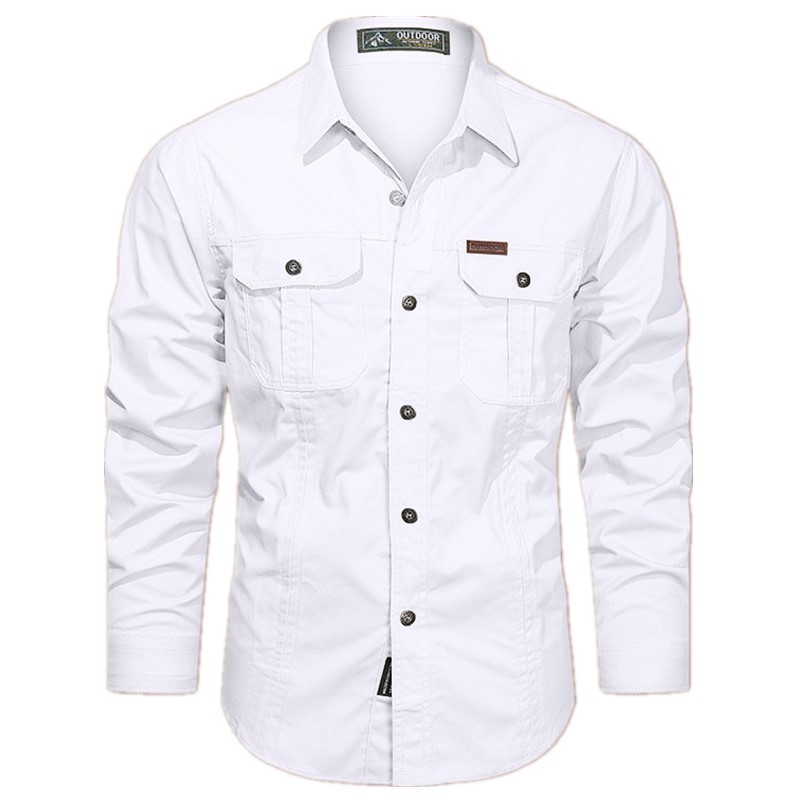 2024 New Cow Print Casual Men's Work Shirt Cargo Shirt