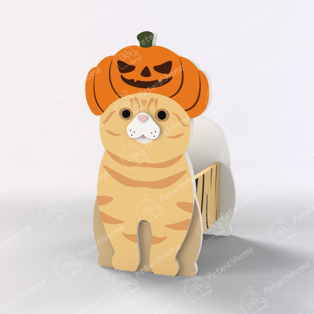 Orange Cat Halloween Planter-PLAWLTD