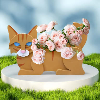 Orange Cat Planter-PLAWLTD