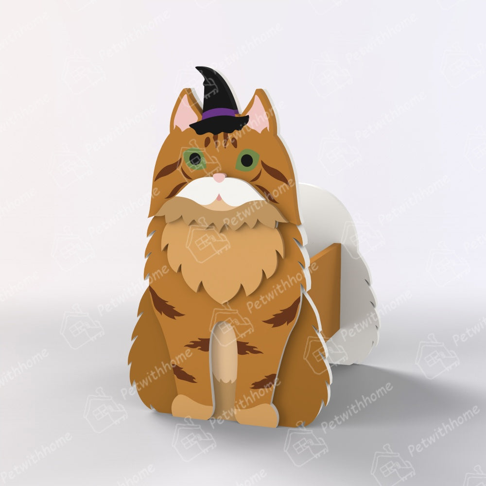 Orange Maine Coon Halloween Planter-PLAWLTD