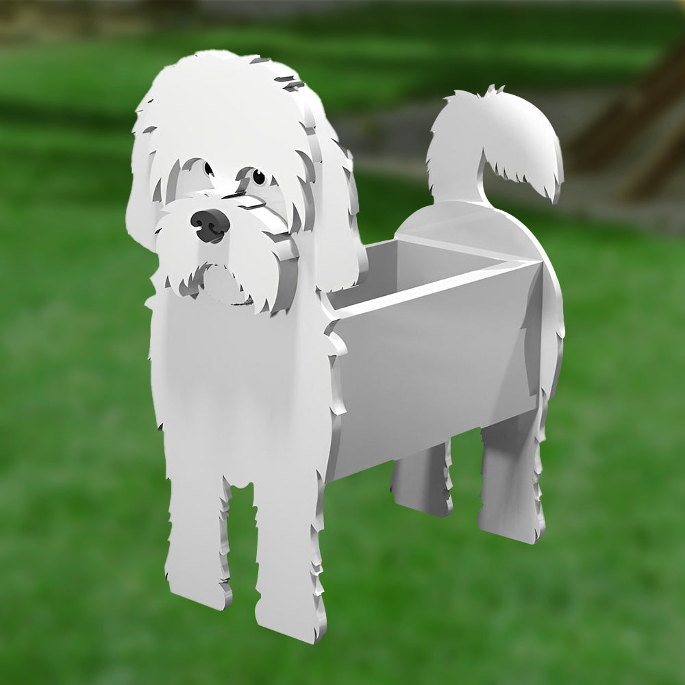 Maltese Dog Planter-PLAWLTD
