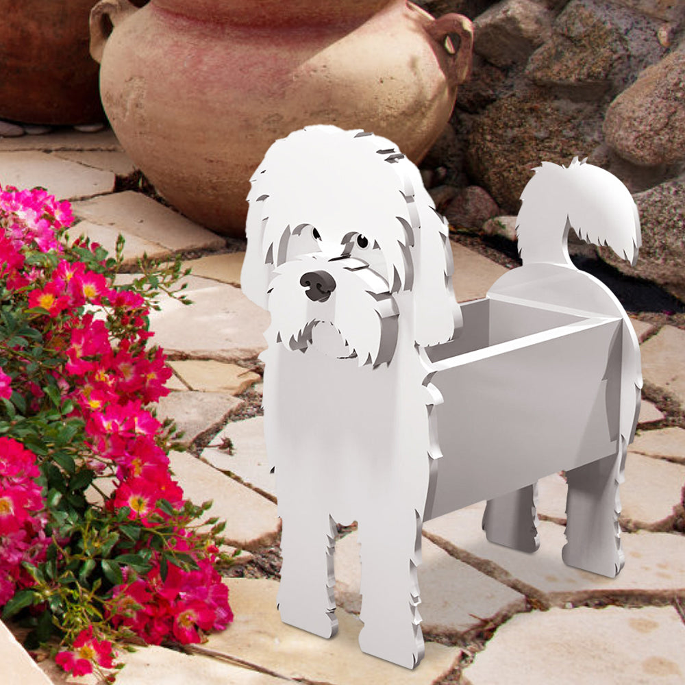 Maltese Dog Planter-PLAWLTD