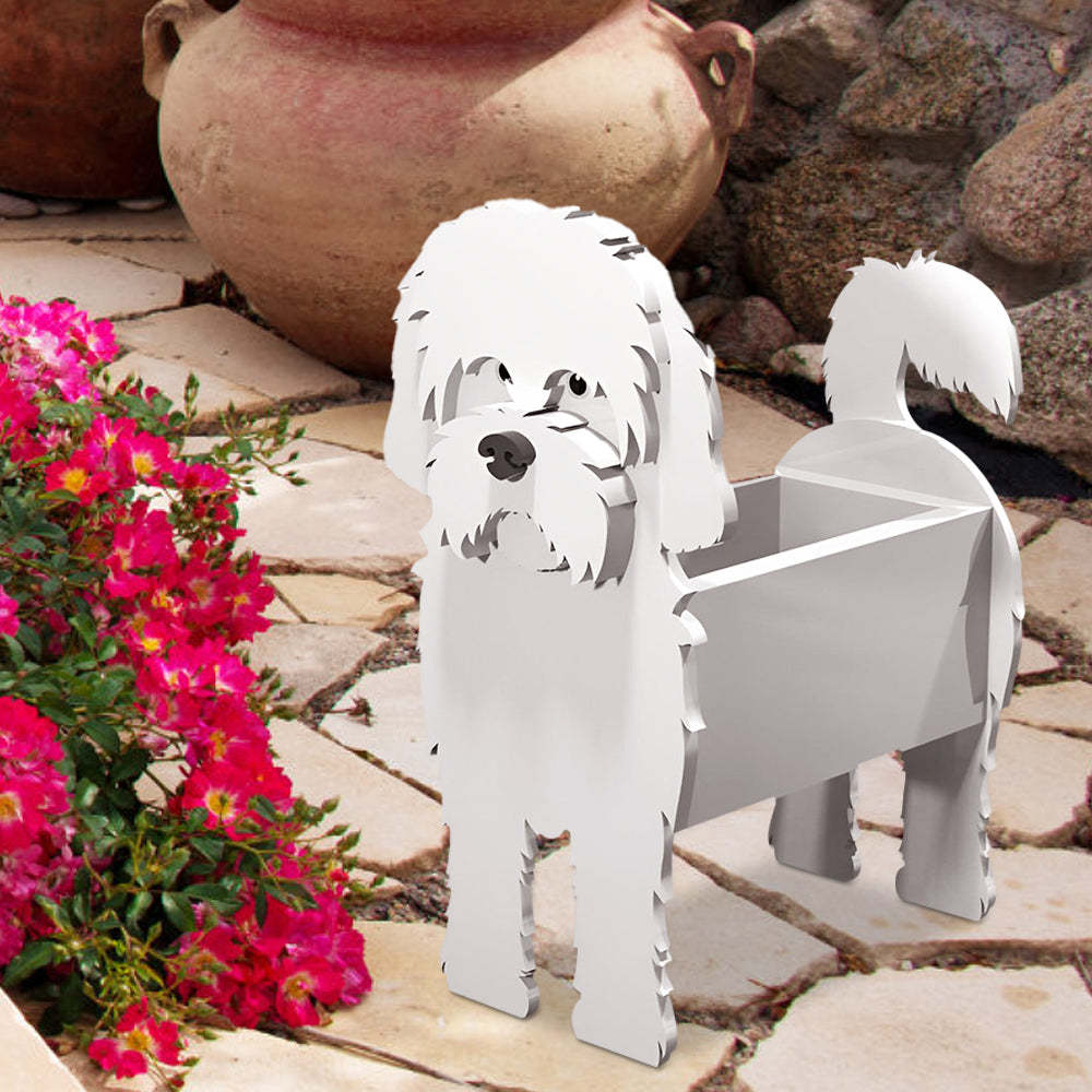 Maltese Dog Planter-PLAWLTD