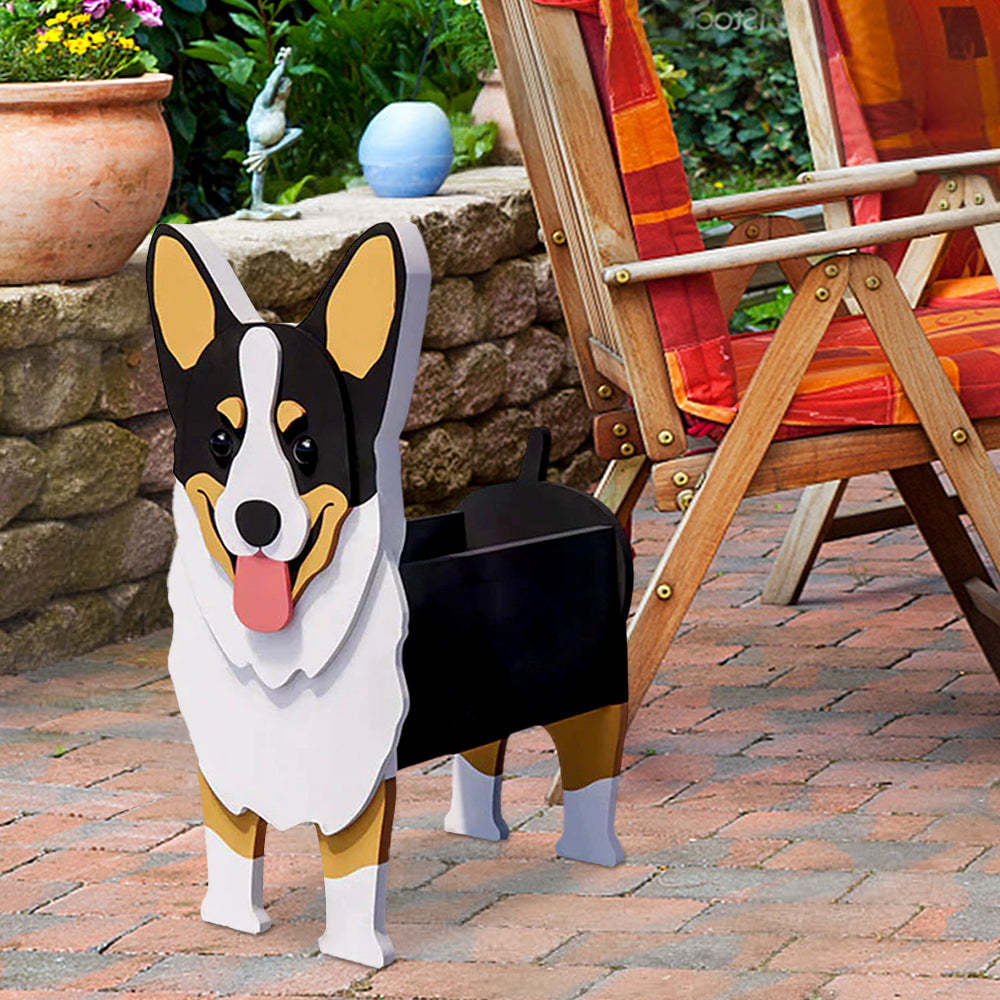 Tricolor Corgi Planter-PLAWLTD