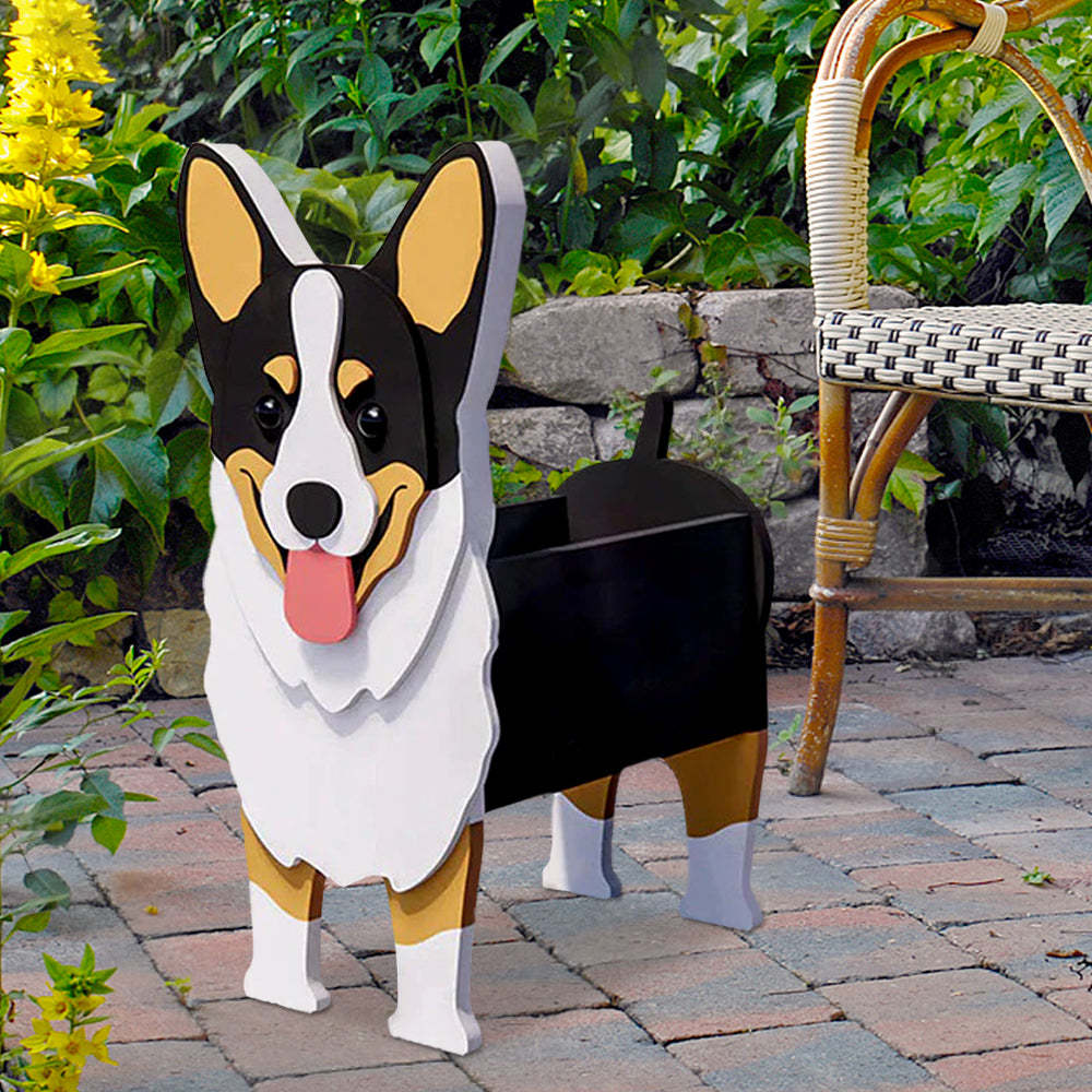 Tricolor Corgi Planter-PLAWLTD