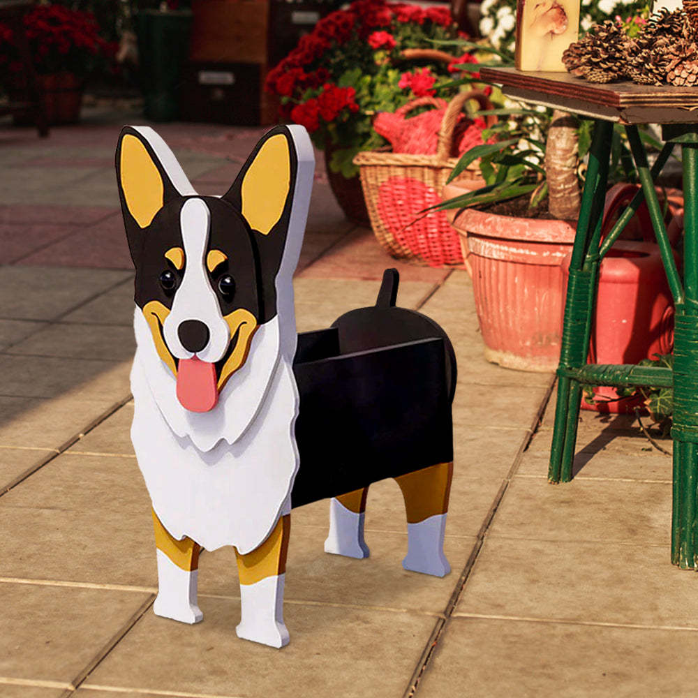 Tricolor Corgi Planter-PLAWLTD