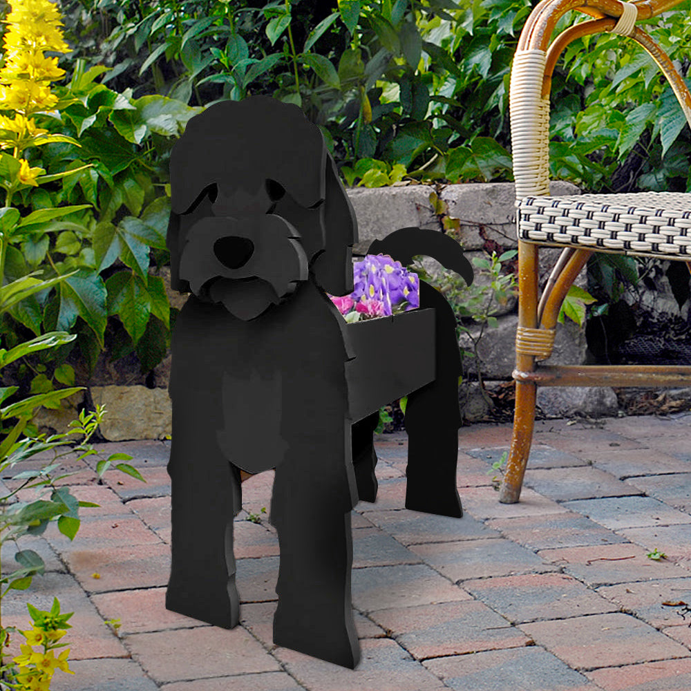Black Cockapoo Planter-PLAWLTD