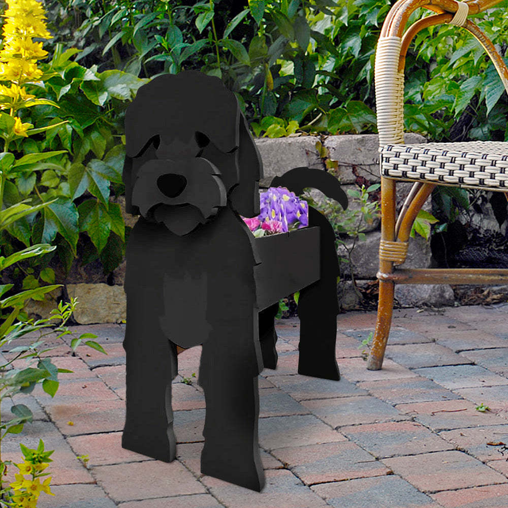 Black Cockapoo Planter-PLAWLTD