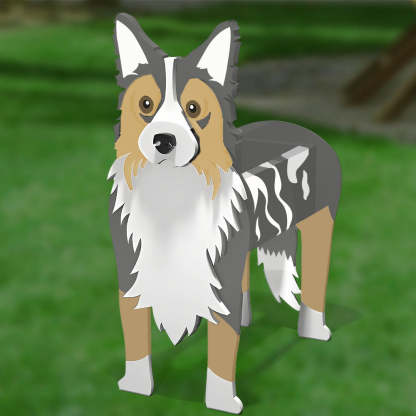 Border Collie Planter-PLAWLTD