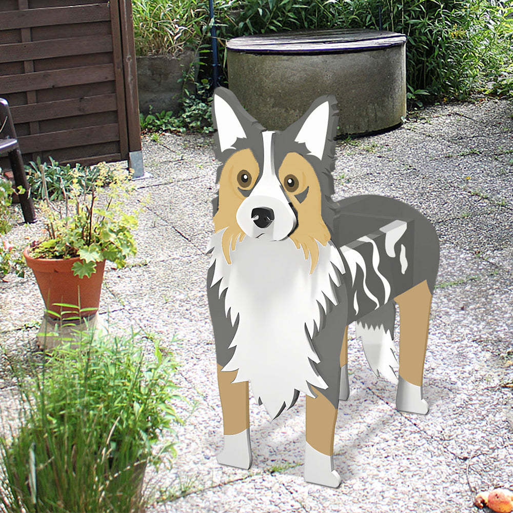 Border Collie Planter-PLAWLTD