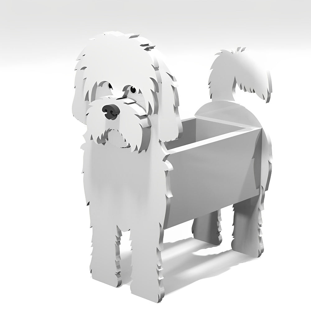 Maltese Dog Planter-PLAWLTD
