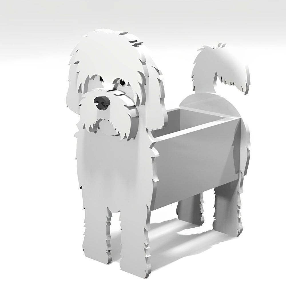 Maltese Dog Planter-PLAWLTD