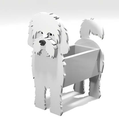 Maltese Dog Planter-PLAWLTD