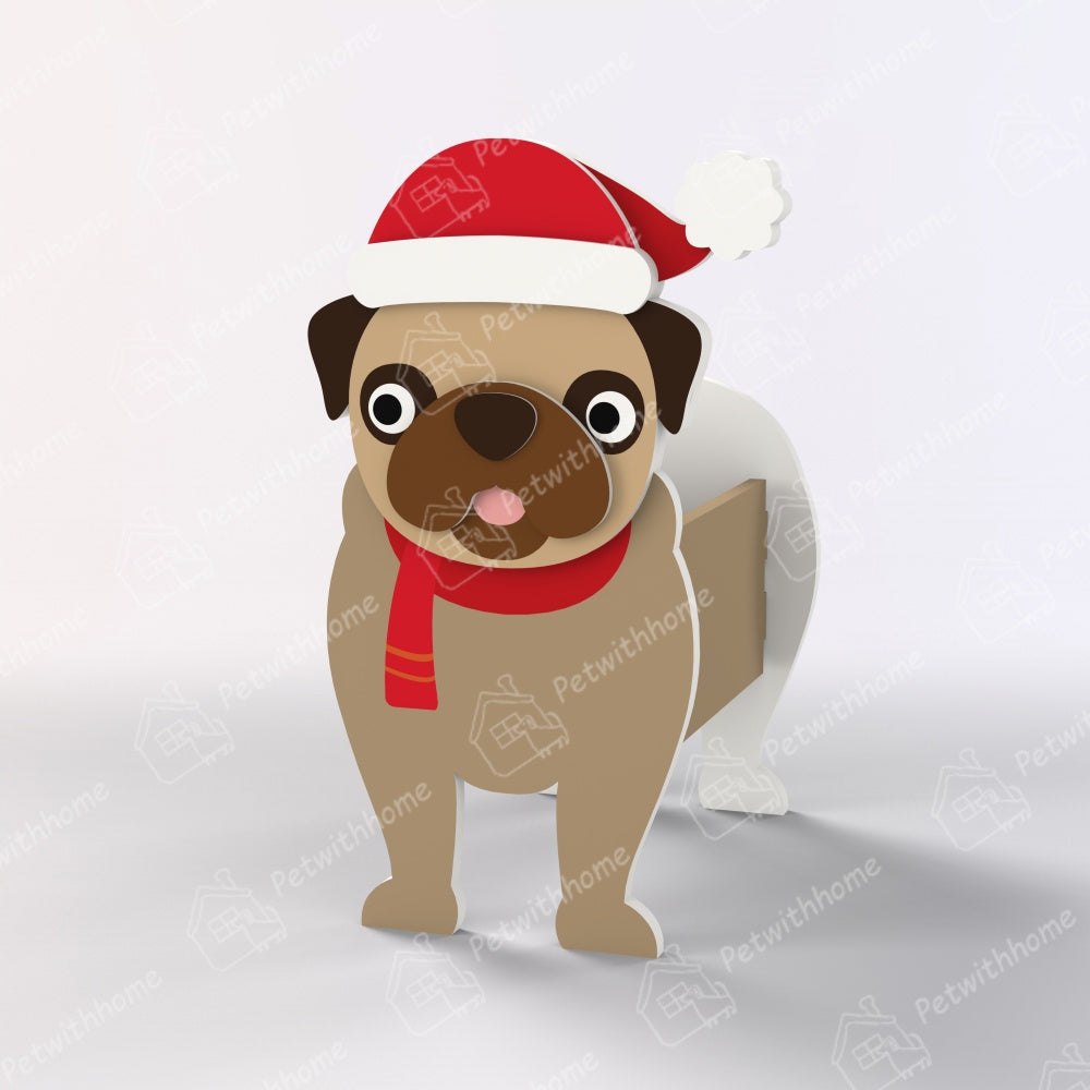 Pug Christmas Planter-PLAWLTD