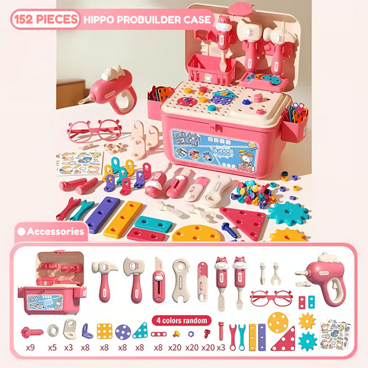 Hippo All-in-one Tool Hub DIY Montessori Tool Box Set🔧🔧