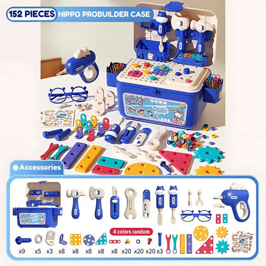 Hippo All-in-one Tool Hub DIY Montessori Tool Box Set🔧🔧