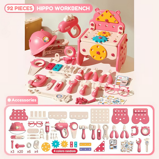 Hippo All-in-one Tool Hub DIY Montessori Tool Box Set🔧🔧