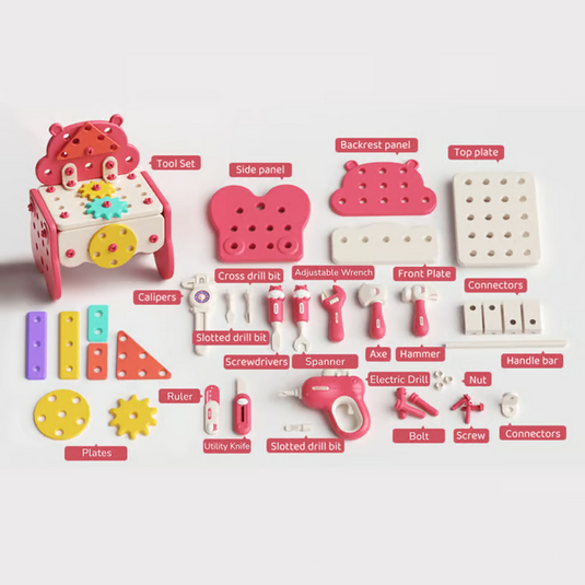 Hippo All-in-one Tool Hub DIY Montessori Tool Box Set🔧🔧