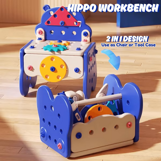 Hippo All-in-one Tool Hub DIY Montessori Tool Box Set🔧🔧