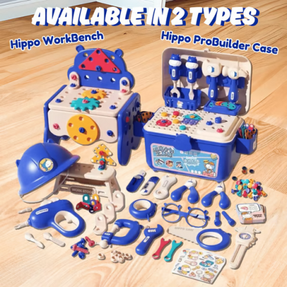 Hippo All-in-one Tool Hub DIY Montessori Tool Box Set🔧🔧