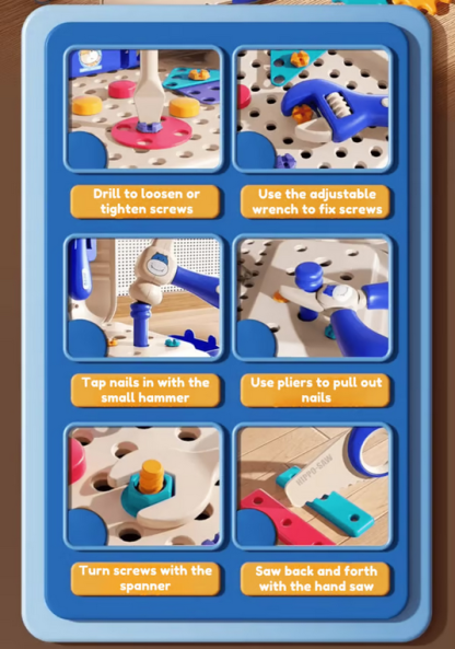 Hippo All-in-one Tool Hub DIY Montessori Tool Box Set🔧🔧