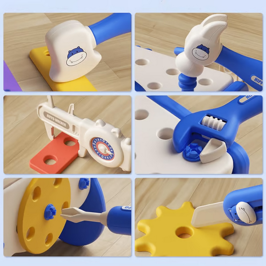Hippo All-in-one Tool Hub DIY Montessori Tool Box Set🔧🔧