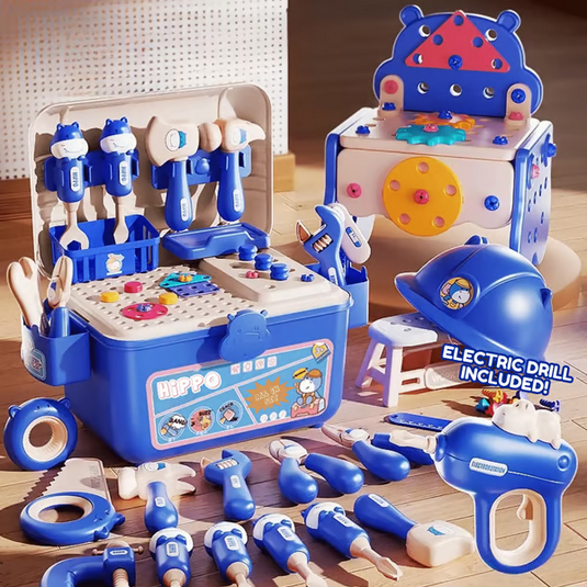 Hippo All-in-one Tool Hub DIY Montessori Tool Box Set🔧🔧