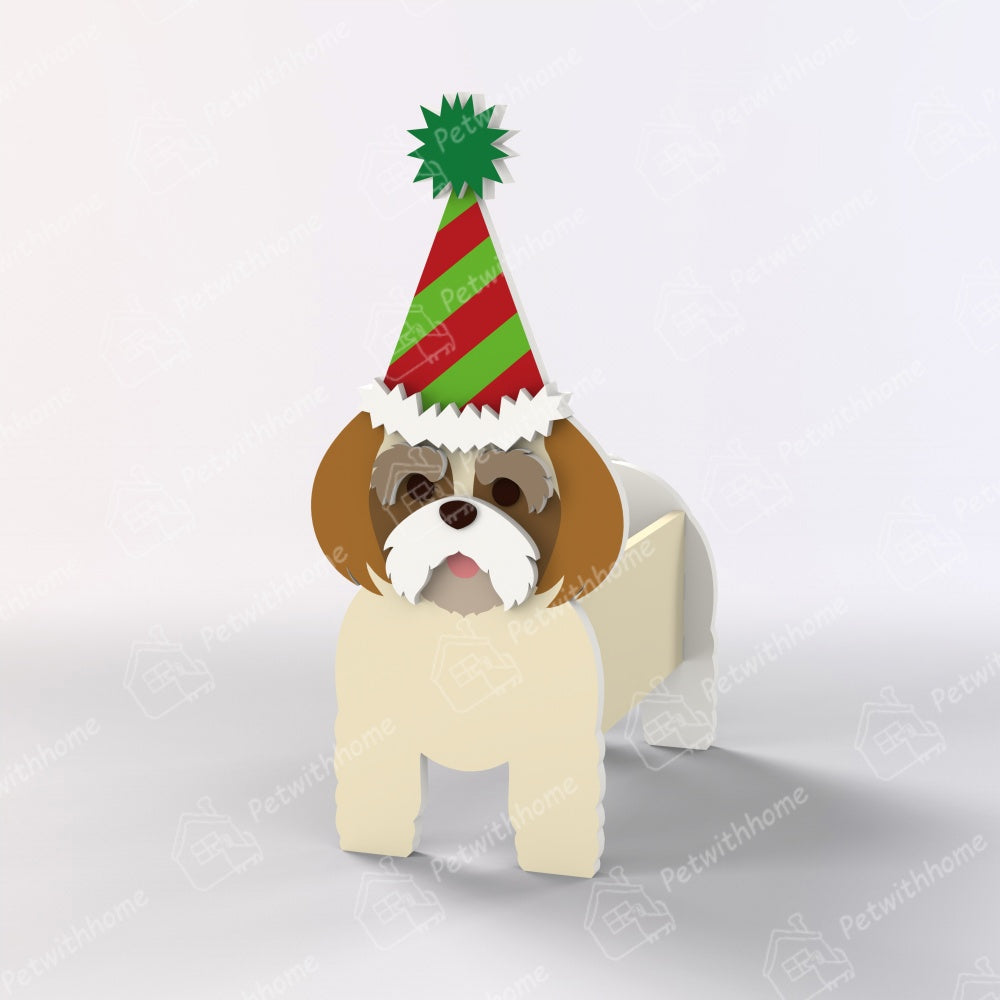 Shih Tzu Christmas Planter-PLAWLTD