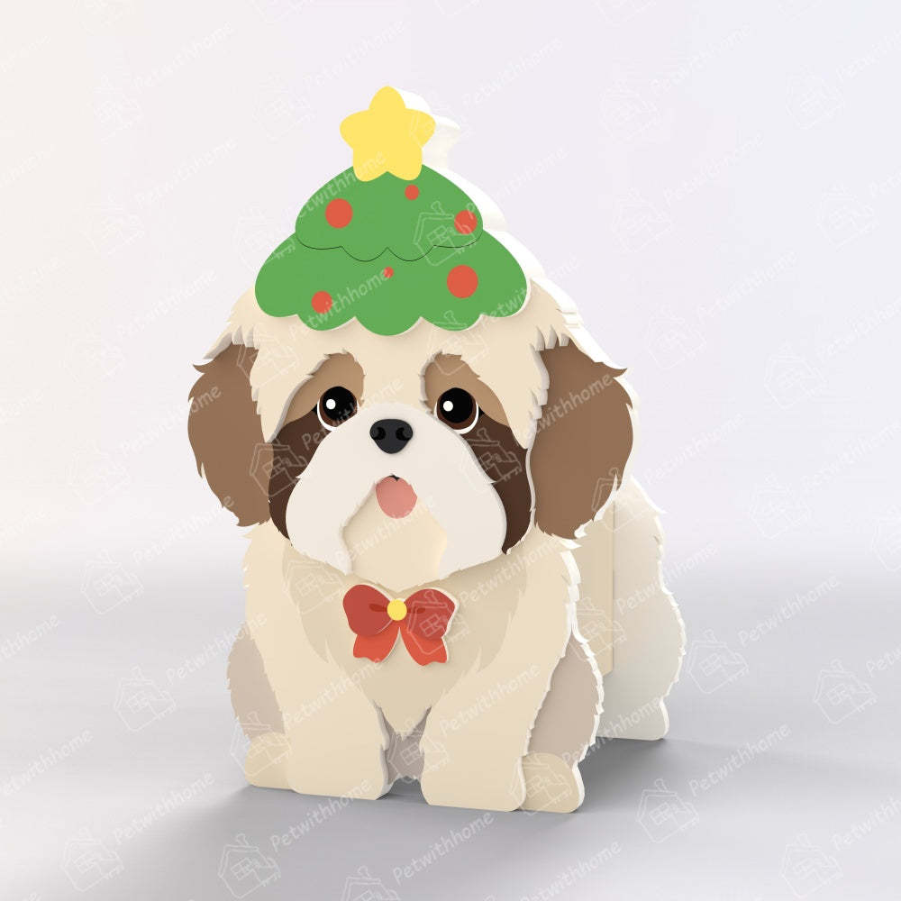 Shih Tzu Christmas Planter-PLAWLTD