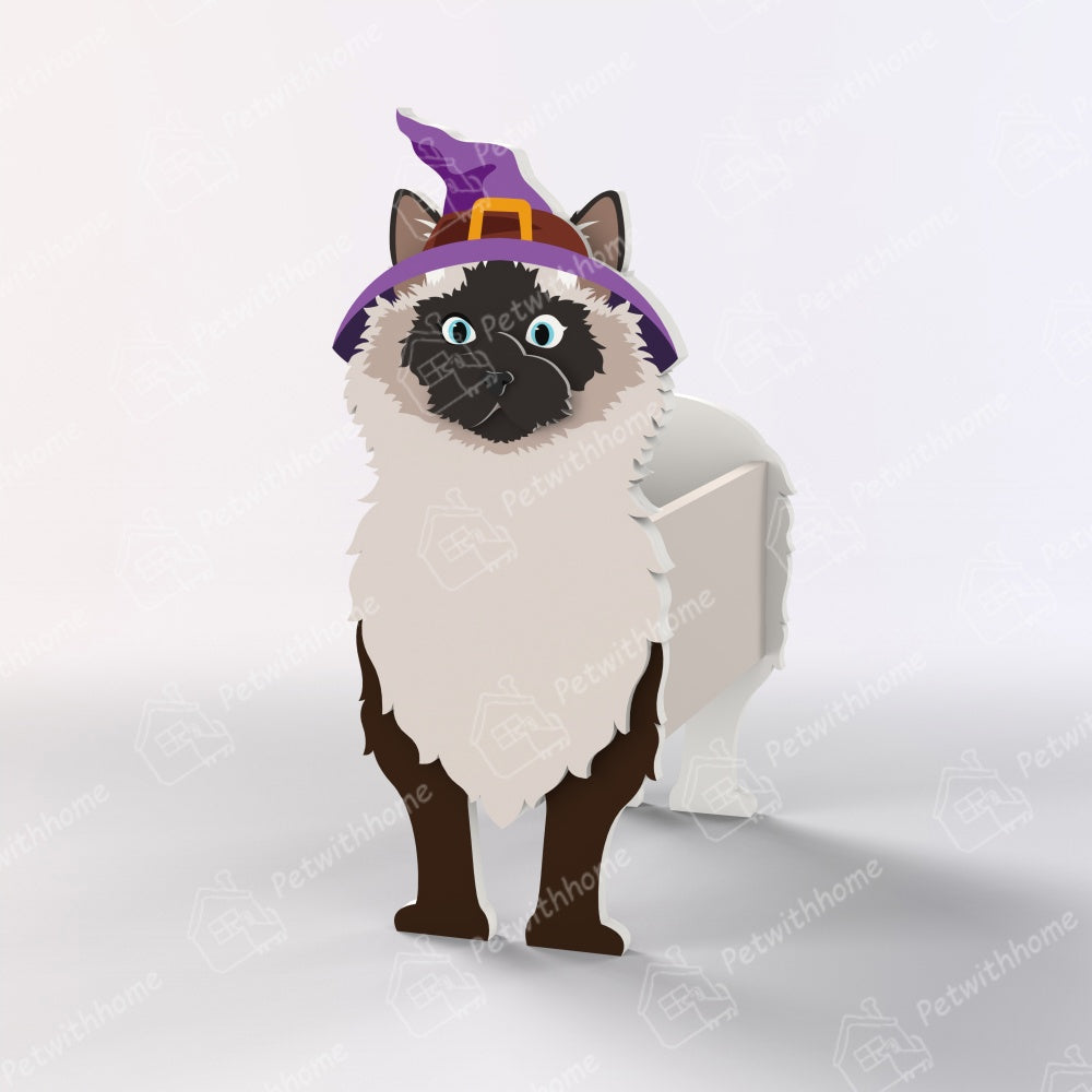 Siamese Cat Halloween Planter-PLAWLTD