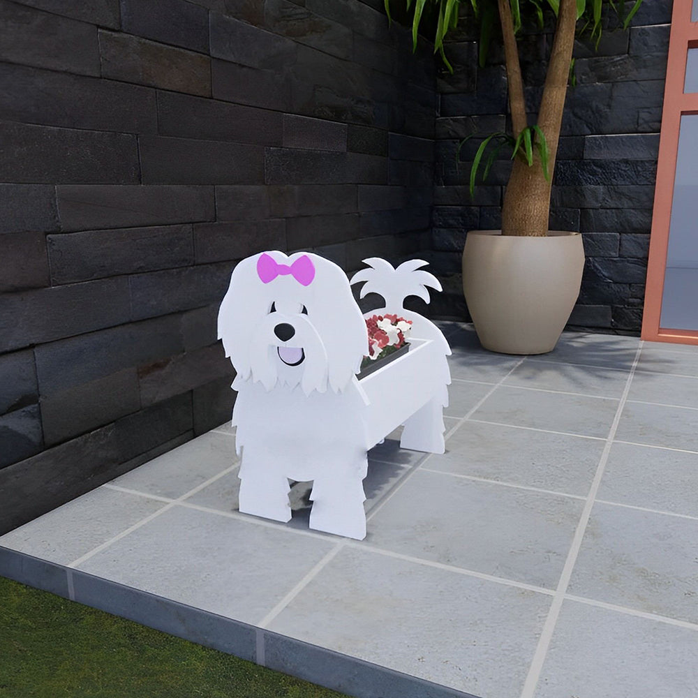 Coton du Tulear Dog Planter-PLAWLTD