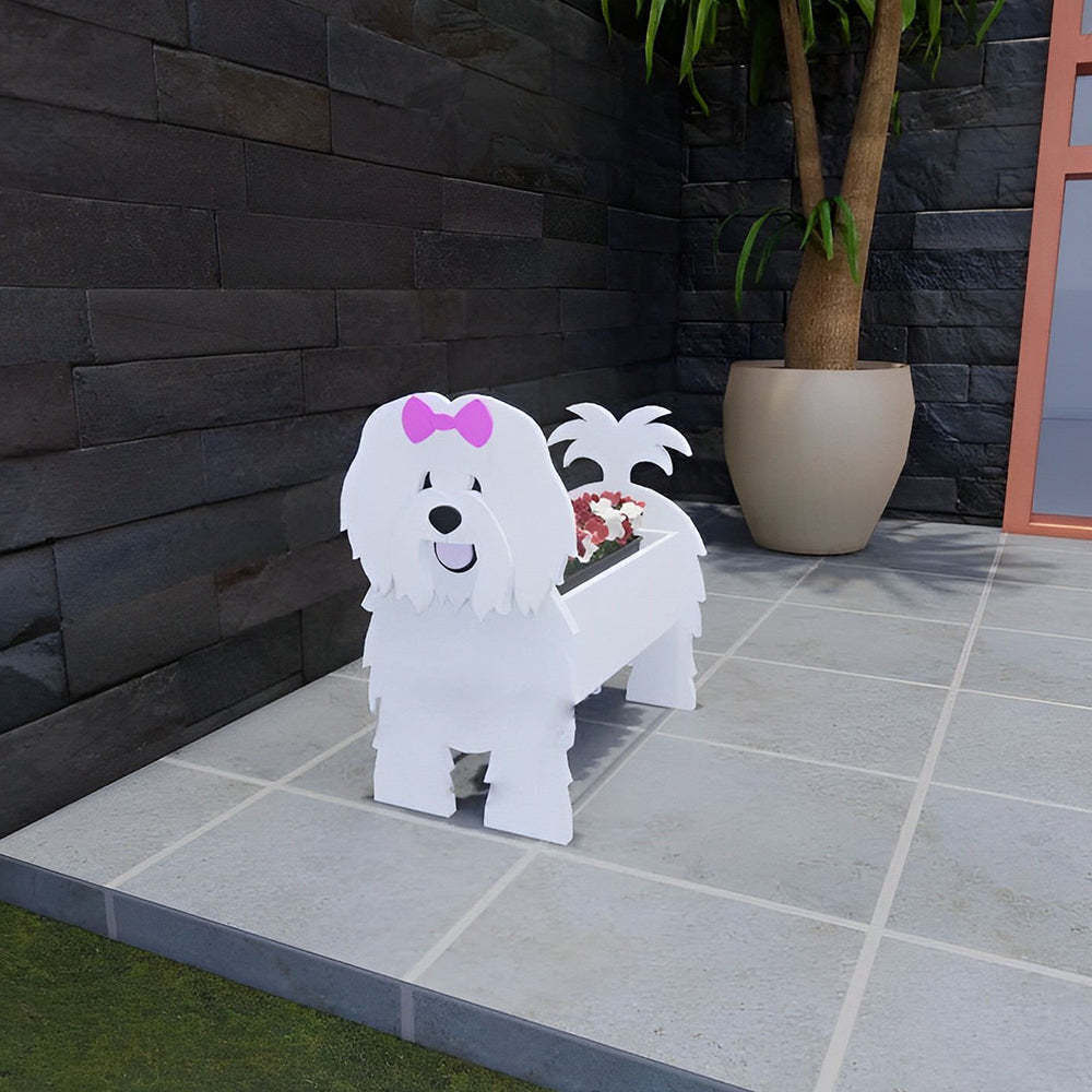 Coton du Tulear Dog Planter-PLAWLTD