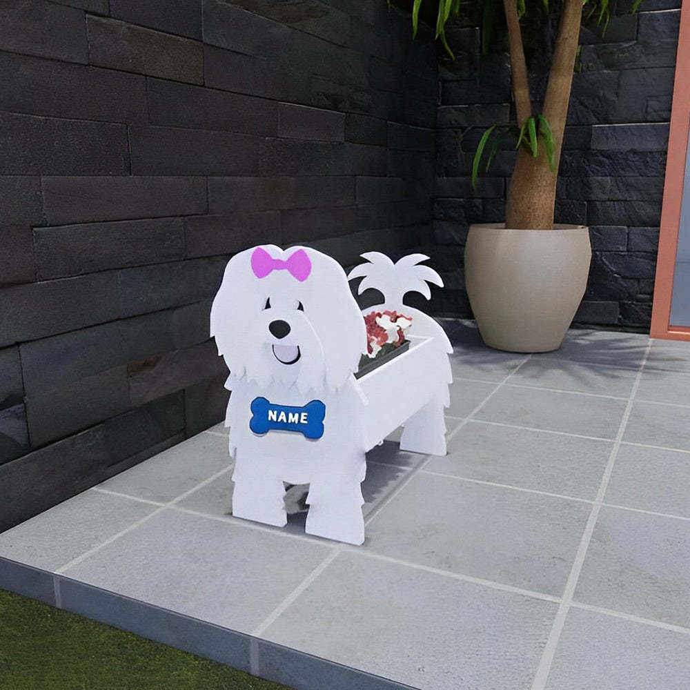 Coton du Tulear Dog Planter-PLAWLTD