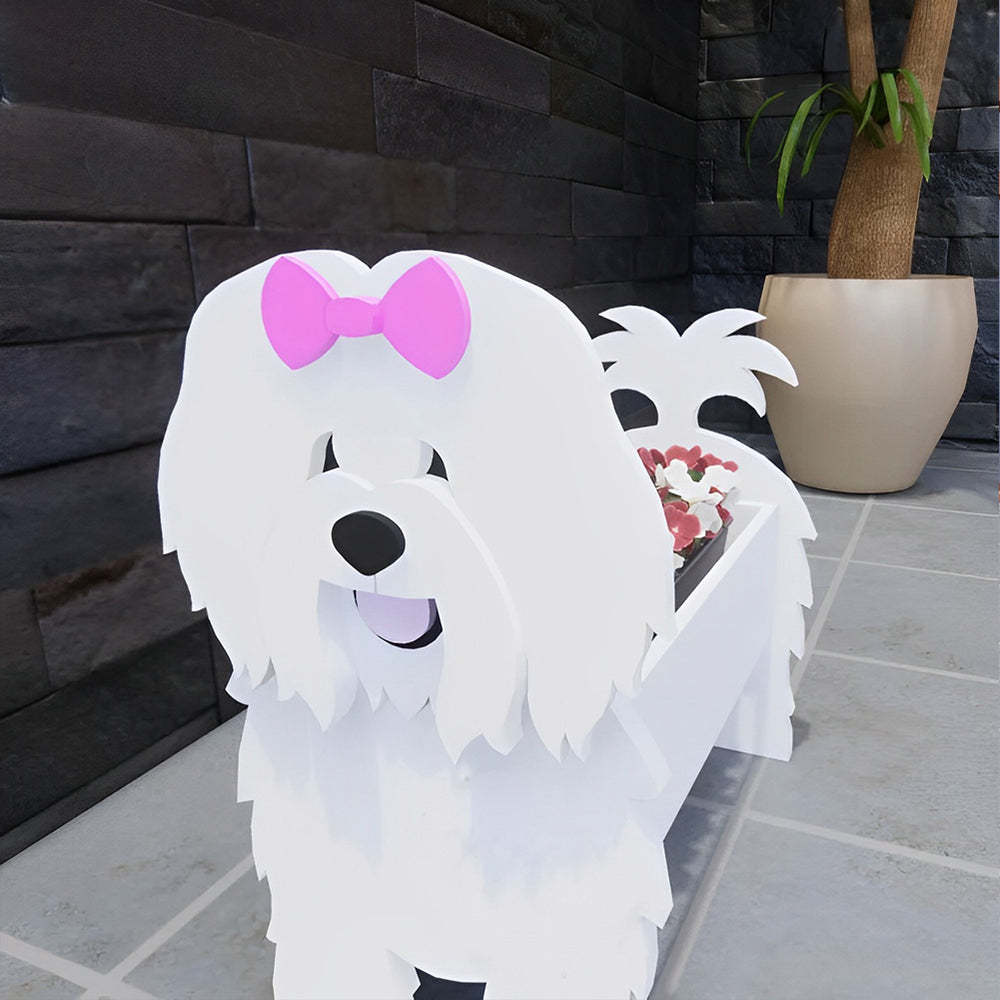 Coton du Tulear Dog Planter-PLAWLTD